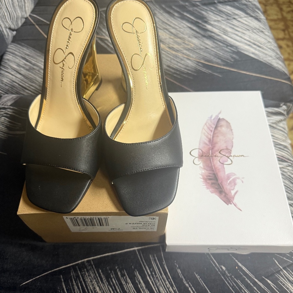 Black and Gold Shoes
